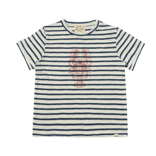 NEWQUAY Navy Lobster Printed Tee - Lindsey Paige