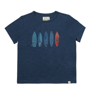 FALMOUTH Navy Surfboard Printed Tee - Lindsey Paige