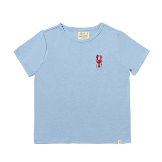 MARINE Blue Lobster Embroidered Tee - Lindsey Paige