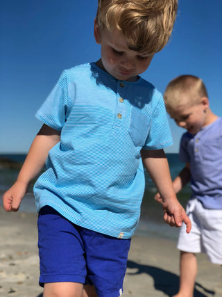 HUGO Royal Blue Twill Boys Shorts - Lindsey Paige
