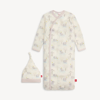 Big Love modal magnetic cozy sleeper gown + hat set