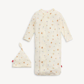 Lullaby Lane modal magnetic cozy sleeper gown + hat set