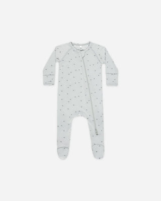 grey star zip footie