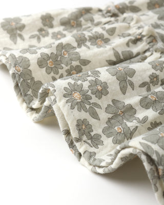 Floral patterned fabric on a white background