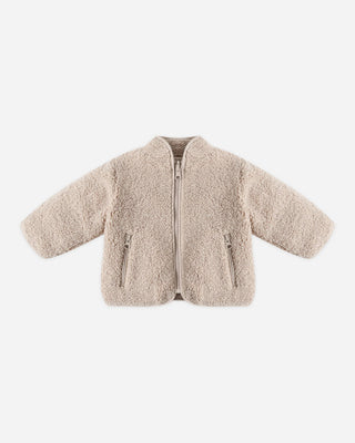 Shearling Zip Jacket || Oat - Lindsey Paige