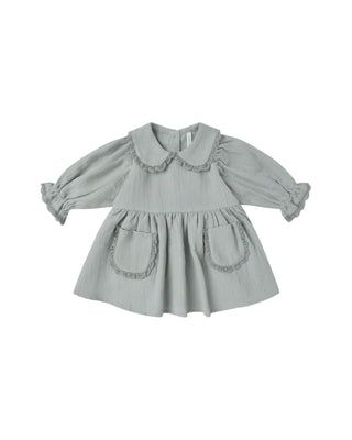 light blue dress with 2 large pockets