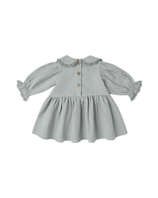 back of dress light blue