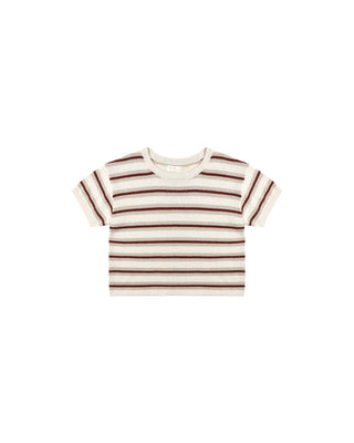 Striped t-shirt on a white background