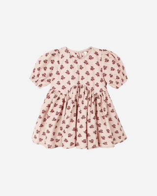 Pink floral dress on a white background