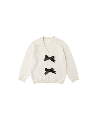 Bow Cardigan || Natural - Lindsey Paige