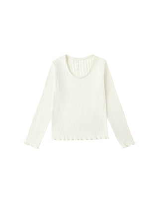 Ribbed Long Sleeve || Ivory - Lindsey Paige