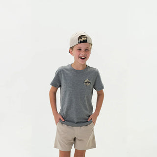 Youth Tee - Rad Dude - Dark Heather Grey - Lindsey Paige