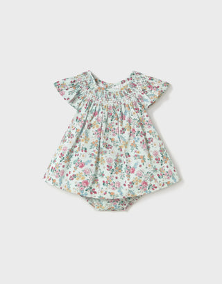 Mayoral Newborn Floral Dress with Bloomers - Jade - Lindsey Paige
