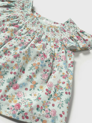 Mayoral Newborn Floral Dress with Bloomers - Jade - Lindsey Paige
