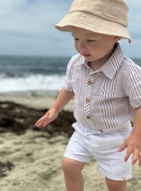 Helford Vintage Striped Baby Onesie