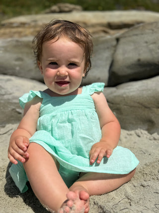 Shelby Dress in Aqua - Lindsey Paige