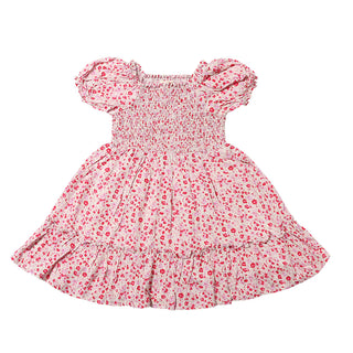 Dehlia Dress in Pink Meadow Flowers - Lindsey Paige