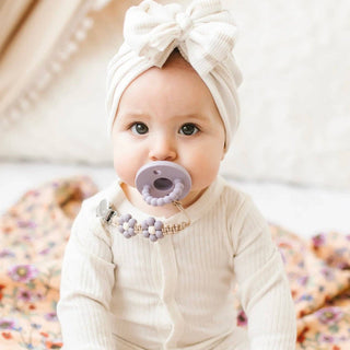Cutie PAT Round (0-24m) Pacifier + Teether: White