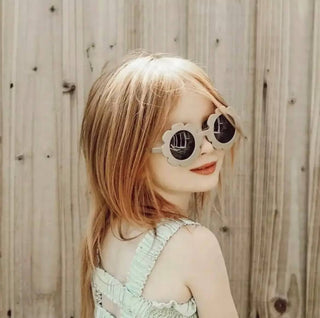 Baby and Toddler Flower Sunglasses: Pale Pink