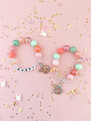 Confetti Bunny Rabbit Charm Bracelet: Child 6” - Lindsey Paige
