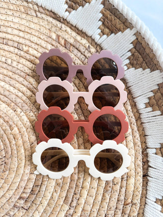 Baby and Toddler Flower Sunglasses: Coral - Lindsey Paige