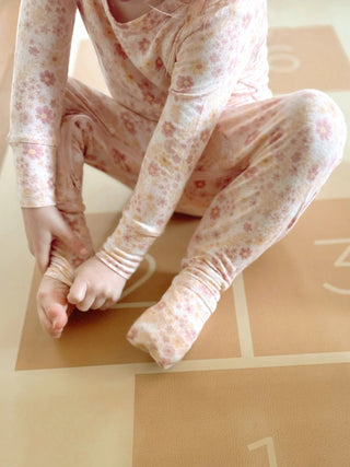 Bamboo Convertible Baby Pajamas - Sorbet - Lindsey Paige