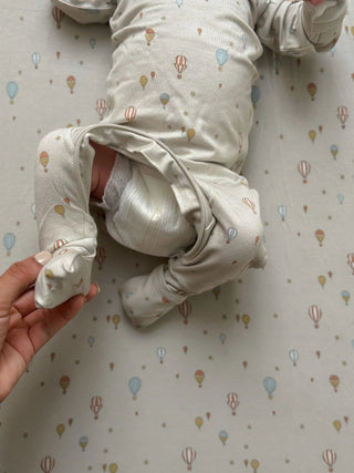 Bamboo Convertible Baby Pajamas - Up Up and Away - Lindsey Paige