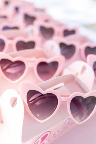 Barbie Style Matte Pink Heart Sunglasses - Lindsey Paige