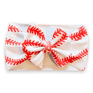 Baseball Headwrap Baby Bow - Lindsey Paige