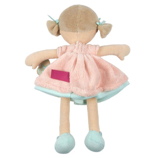 Pia Light Brown Hair with Peach & Blue Dress