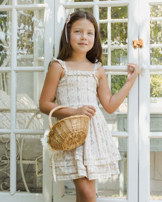 Birdie Dress | Spring Floral Stripe - Lindsey Paige