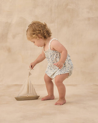 Blue Ditsy Floral Swing Top & Bloomer 2 - Piece Set - Lindsey Paige