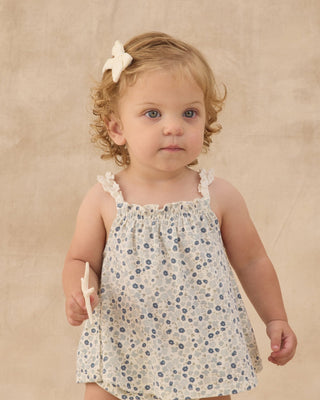 Blue Ditsy Floral Swing Top & Bloomer 2 - Piece Set - Lindsey Paige
