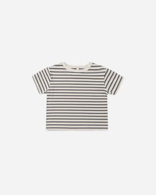 Boxy Tee & Pull-On Pant Set | Vintage Stripe / Midnight - Lindsey Paige