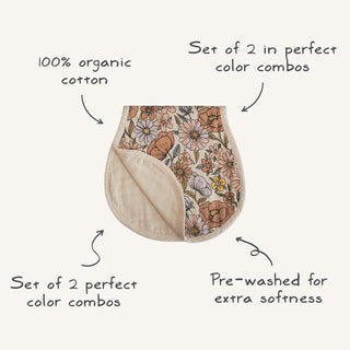 Organic Cotton Muslin Burp Cloth 2-Pack - Lindsey Paige
