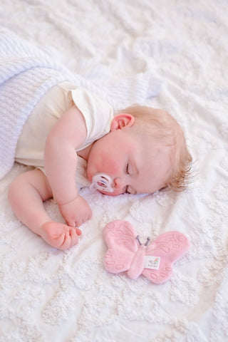 Butterfly Organic Fabric with Crinkle - Lindsey Paige