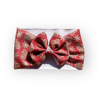 Gingerbread Christmas Headwrap Bow - Lindsey Paige