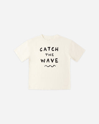 Catch The Wave Kids Relaxed Graphic Tee – Ivory Cotton - Lindsey Paige