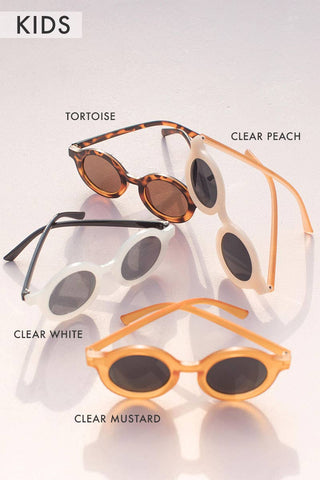 Kids Toddler Round Sunglasses: Tortoise - Lindsey Paige