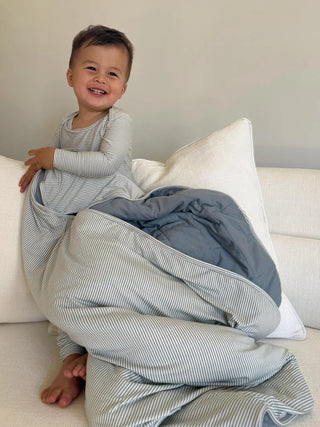 Cloud Blanket - Blue Stripes / 0.5 TOG - Lindsey Paige