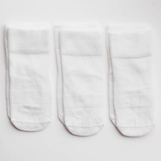 Cloud - White Non - Slip Silicone Grip Baby Socks / Kids Socks: 6 - 12M - Lindsey Paige