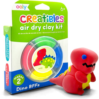 Creatibles D.I.Y. Air - Dry Clay Kit: Dino. BFFs (Set of 4) - Lindsey Paige