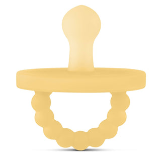 Cutie PAT Bulb (0 - 6m) Pacifier + Teether: Grey Clear - Lindsey Paige