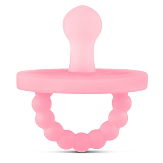 Cutie PAT Bulb (0 - 6m) Pacifier + Teether: Grey Clear - Lindsey Paige