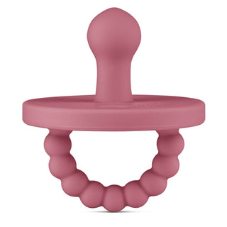 Cutie PAT Bulb (0 - 6m) Pacifier + Teether: Grey Clear - Lindsey Paige