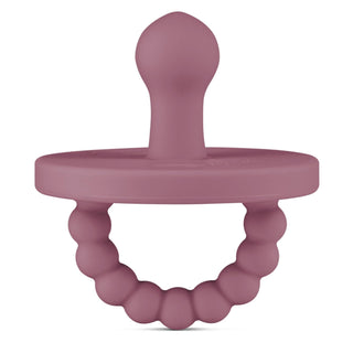 Cutie PAT Bulb (0 - 6m) Pacifier + Teether: Grey Clear - Lindsey Paige