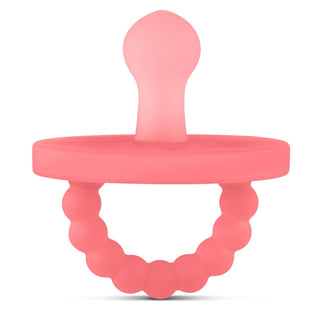 Cutie PAT Bulb (0 - 6m) Pacifier + Teether: Pink Clear - Lindsey Paige