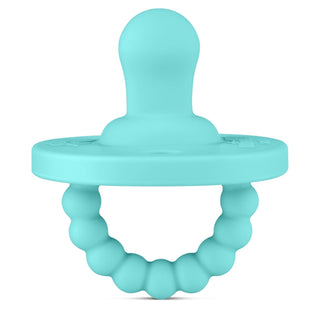 Cutie PAT Flat (0m+) Pacifier + Teether: Iris - Lindsey Paige