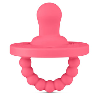 Cutie PAT Flat (0m+) Pacifier + Teether: Iris - Lindsey Paige