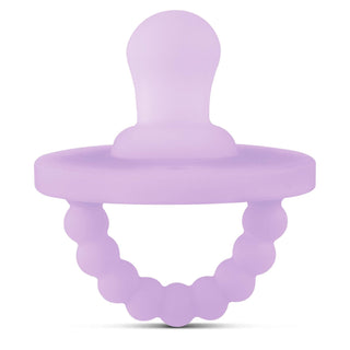 Cutie PAT Flat (0m+) Pacifier + Teether: Sage Clear - Lindsey Paige
